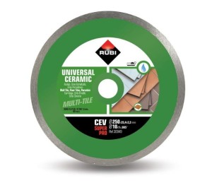 RUBI TARCZA DIAMENTOWA DO PŁYTEK ŚCIENNYCH OBRZEŻE CIĄGŁE CEV 250 SUPERPRO 30949