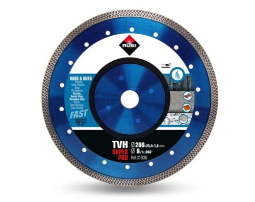 RUBI TARCZA DIAMENTOWA DO MATERIAŁÓW TWARDYCH OBRZEŻE TURBO VIPER TVH 200 SUPERPRO 31936