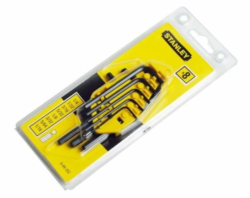 STANLEY  KLUCZE IMBUSOWE KPL. 1/16"-3/8" 12 SZT. ZASOBNIK PLASTIKOWY 0-69-257