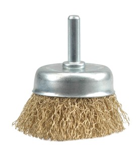 VOREL SZCZOTKA CZOŁOWA Z TRZPIENIEM 75MM DRUT KARBOWANY 06988