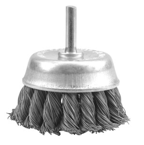 VOREL SZCZOTKA CZOŁOWA Z TRZPIENIEM 75MM DRUT SPLATANY 06994
