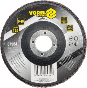 VOREL ŚCIERNICA LISTKOWA TALERZOWA P40 125MM 07984