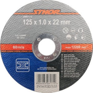 STHOR TARCZA DO CIĘCIA METALU 125X1X22MM 08171