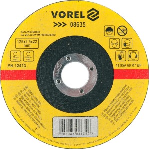 VOREL TARCZA DO CIĘCIA METALU 125X2.5X22MM 08635