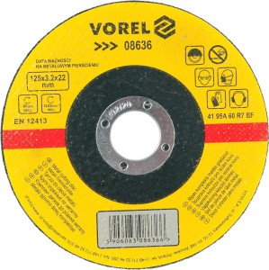 VOREL TARCZA DO CIĘCIA METALU 125X3.2X22MM 08636