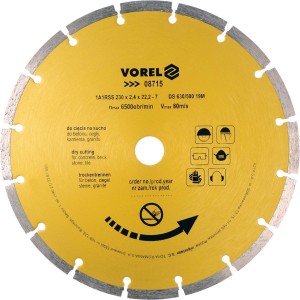VOREL TARCZA DIAMENTOWA 230MM SEGMENTOWA 08715