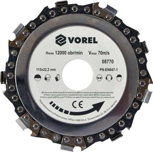 VOREL TARCZA ŁAŃCUCHOWA 115MM 08770