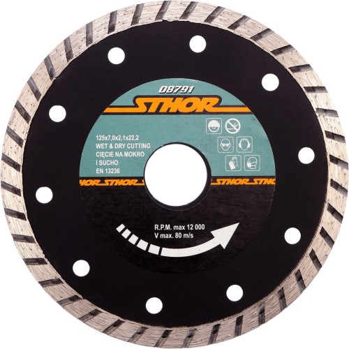 STHOR TARCZA DIAMENTOWA TURBO 125MM 08791