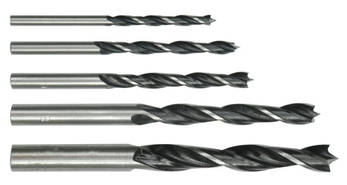 VOREL ZESTAW WIERTEŁ DO DREWNA 4-10MM 5 SZTUK 22350