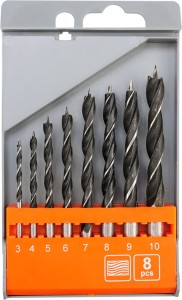 STHOR KOMPLET WIERTEŁ DO DREWNA 3-10MM 8 SZTUK 22381