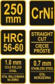VOREL NOŻYCE PROSTE DO BLACHY CRNI 250MM 48082