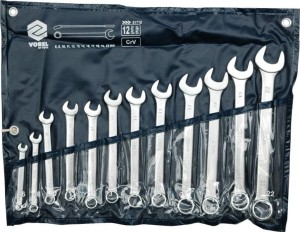  VOREL  6-22 MM ZESTAW KLUCZY PŁASKO-OCZKOWYCH C-V 12 SZT. ETUI 51710