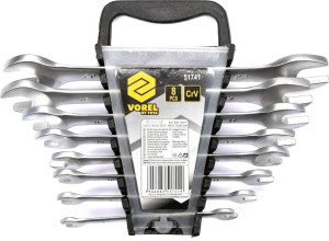 VOREL KLUCZE PŁASKIE 6-22MM SATYNA KOMPLET 8 SZTUK 51741