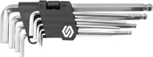 VOREL KLUCZE SZEŚCIOKĄTNE Z KOŃCÓWKĄ KULISTĄ 2-10MM KOMPLET 9 SZTUK 56477