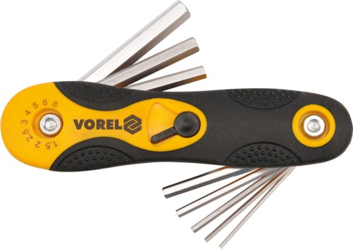 VOREL KOMPLET KLUCZY IMBUSOWYCH HEX 1.5-8MM CRV 8 SZTUK 56506