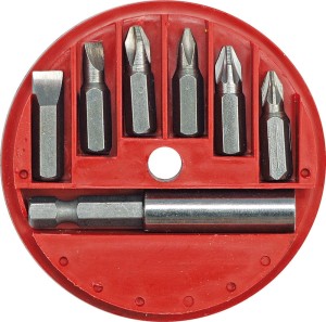 VOREL UCHWYT MAGNETYCZNY Z ZESTAWEM GROTÓW KOMPLET 7 SZTUK 66080