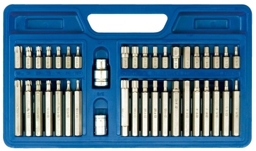 VOREL KLUCZE BITÓW HEX/TORX/SPLINE KOMPLET 40 SZTUK 66410