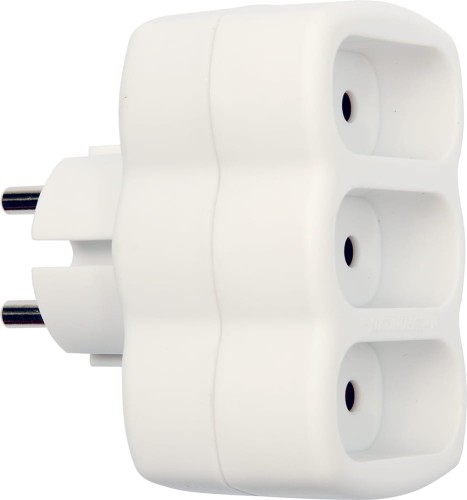 VOREL ROZGAŁĘŹNIK 3 GNIAZDA PŁASKIE 2P 6A 230V 72401