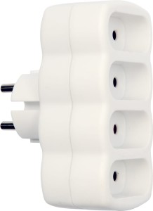 VOREL ROZGAŁĘŹNIK 4 GNIAZDA PŁASKIE 2P 6A 230V 72402