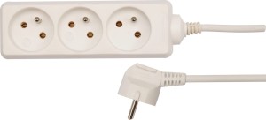 VOREL PRZEDŁUŻACZ ELEKTRYCZNY 3 GNIAZDA Z UZIEMIENIEM 5M 230V BIAŁY 72508