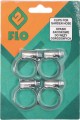 FLO OPASKI ZACISKOWE DO WĘŻA OGRODOWEGO 1/2" 4 SZTUKI 73506