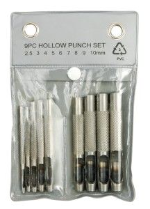 VOREL KOMPLET PRZEBIJAKÓW DO SKÓRY 2.5-10MM 9 SZTUK 76705