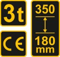 VOREL PODNOŚNIK HYDRAULICZNY SŁUPKOWY 3T 80022