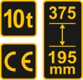 VOREL PODNOŚNIK HYDRAULICZNY SŁUPKOWY 10T 80052