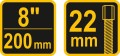 VOREL ŚCIĄGACZ DWURAMIENNY BELOWY 200MM 80474