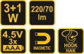 VOREL LATARKA WARSZTATOWA 3W COB LED 220LM 82733