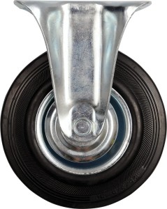VOREL KÓŁKO STAŁE Z CZARNĄ GUMĄ 100MM 87302