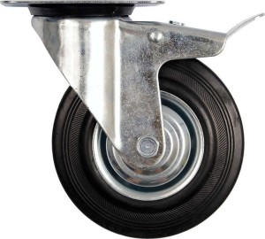 VOREL KÓŁKO SKRĘTNE Z ZCARNĄ GUMĄ HAMULEC 100MM 87322