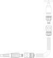 FLO ZESTAW ZŁĄCZEK ZE ZRASZACZEM PROSTYM 3/4"  1" 89255