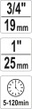 FLO WYŁĄCZNIK PRZEPŁYWU WODY CZASOWY 1" 3/4" 89282