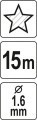 FLO ŻYŁKA TNĄCA GWIAZDKA 1,6MM/15M 89422