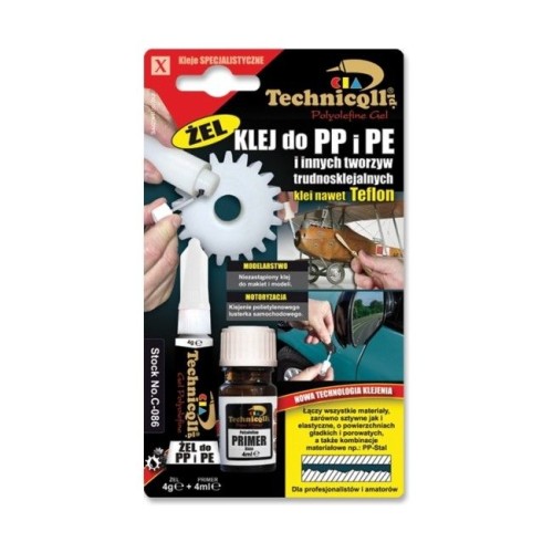 TECHNICQLL KLEJ W ŻELU DO PP, PE, PTFE 086