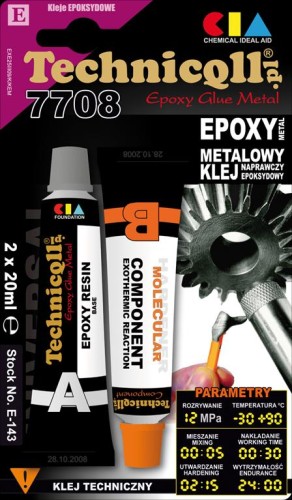 TECHNICQLL KLEJ METALOWY EPOKSYDOWY 2x20ML E-143