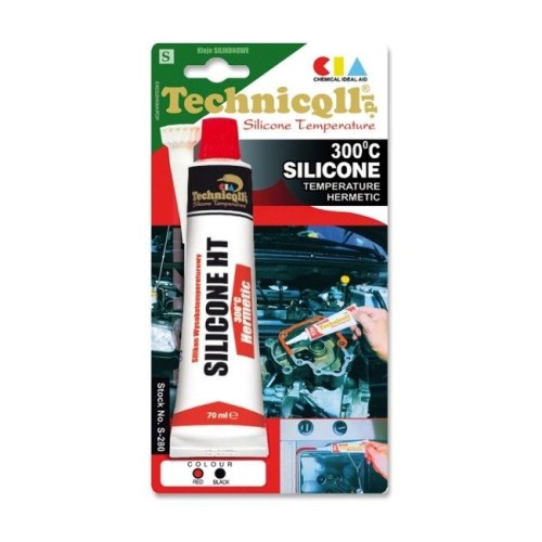 TECHNICQLL SILIKON WYSOKOTEMPERATUROWY CZERWONY 70ML S-280