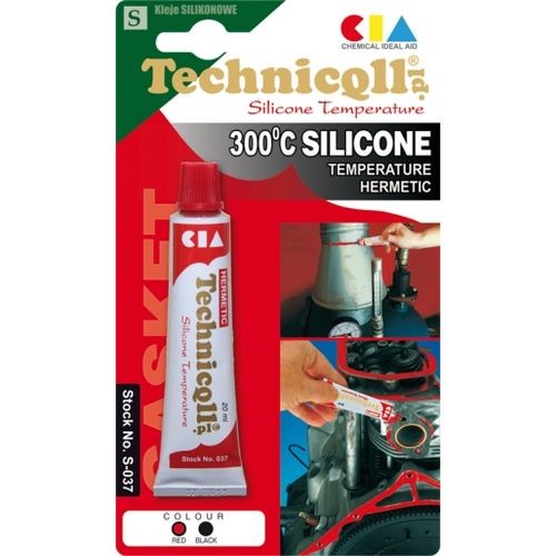 TECHNICQLL SILIKON WYSOKOTEMPERATUROWY CZARNY 20ML S-907