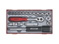 TENGTOOLS ZESTAW KLUCZY NASADOWYCH Z CHWYTEM 3/8" 19 SZT. TT3819 (03520103)- DARMOWA WYSYŁKA