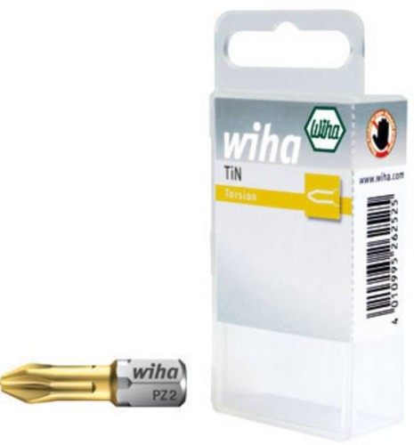 WIHA ZESTAW BITÓW TIN 25 MM PZ1, PZ2, PZ3 3 SZT. W PUDEŁKU PLASTIKOWYM 078515