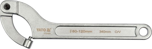 YATO KLUCZ HAKOWY Z OKRĄGŁYM BOLCEM, PRZEGUBOWY 80-120 mm  YT-01678
