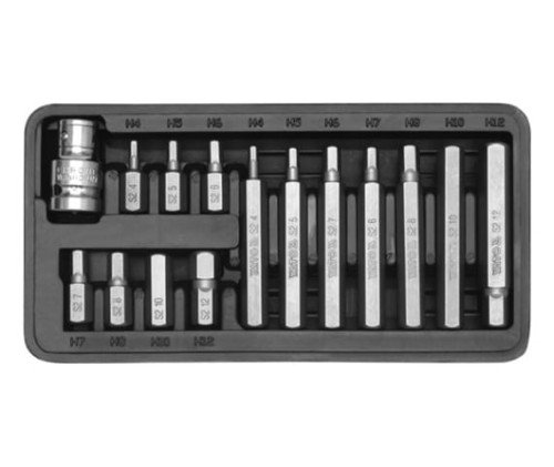 YATO KOŃCÓWKI WKRĘTAKOWE HEX, KPL. 15 SZT. YT-0413