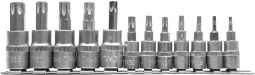 YATO ZESTAW NASADEK TRZPIENIOWYCH TORX 1/4" 3/8" T8-T55 12 SZT. YT-04331