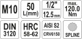 YATO KLUCZ TRZPIENIOWY SPLINE 1/2" M10 L55MM YT-04343