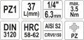 YATO KLUCZ TRZPIENIOWY POZIDRIV 1/4" PZ1x37MM YT-04417
