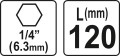 YATO UCHWYT DO BITÓW 1/4 X 120MM YT-04671