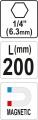 YATO UCHWYT DO BITÓW 1/4"x200MM YT-04682