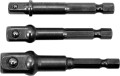YATO ZESTAW ADAPTERÓW HEX DO NASADEK 1/4" 3/8" 1/2" 3 SZTUKI YT-04685