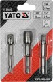 YATO ZESTAW ADAPTERÓW HEX DO NASADEK 1/4" 3/8" 1/2" 3 SZTUKI YT-04685